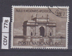 VATICANO, 1964	Viaggio Paolo VI In India, L. 60 Usato - Used Stamps