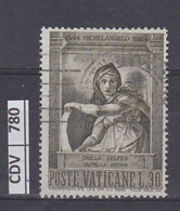 VATICANO, 1964	Michelangelo Buonarroti, L. 30 Usato - Used Stamps