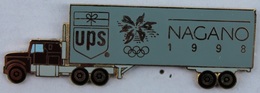 JEUX OLYMPIQUES - NAGANO 1998 - SPONSOR - UPS - CAMION - TRUCK  - JAPON -                           (ROSE) - Olympic Games