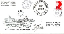 FRANCE. Enveloppe Commémorative De 1983. Lady Franklin. - Barcos Polares Y Rompehielos