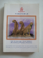 EMIRATES TIMETABLE. DAR ES SALAAM. TWICE WEEKLY - UNITED ARAB EMIRATES, 1997. 210 PAGES. - Horaires