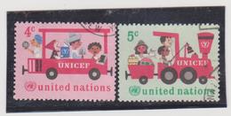 NATIONS  UNIES   1966  New York  Y.T. N° 156  157  Oblitéré - Used Stamps