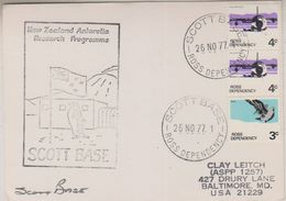 Ross Dependency 1977 Scott Base Ca 26 No 77  Card (38535) - Covers & Documents