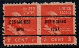 USA Precancel Vorausentwertung Preo, Locals "DES MOINES" (IOWA). - Precancels