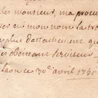 Lettre XVIIIe Laon Aisne Macquigny Noyales Abbaye De Bohéries Meunier Château Cachet De Cire - 1701-1800: Précurseurs XVIII