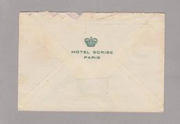 LSC 1961 - Hotel SCRIBE PARIS Au Dos - Cachet MONTE CARLO Et Flamme Sur YT 549 - Cartas & Documentos