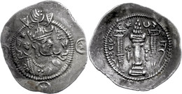 7 Sasaniden, Drachme (4,09g), 484-531, Kavad I. Av: Büste Nach Rechts. Rev: Feueraltar Mit Zwei Assistenzfiguren, Ss-vz. - Grecques