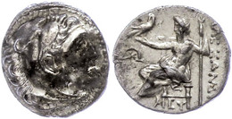 22 Mylasa, Drachme (4,14g), 336-323 V. Chr., Alexander III. Av: Herakleskopf Mit Löwenfell Nach Rechts. Rev: Thronender  - Autres & Non Classés