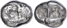 61 Stater (10,51g), 561-546 V. Chr., Kroisos, Sardeis. Av: Löwen Und Stierprotome Einander Gegenüber. Rev: Zwei Quadrati - Other & Unclassified
