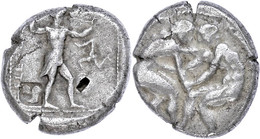 69 Aspendos, Stater (10,68g), Ca. 400-370 V. Chr. Av. Zwei Ringer. Rev: Schleuderer Nach Rechts, Rechts Triskele, Links  - Autres & Non Classés