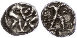 70 Aspendos, Stater (10,84g), Ca. 4./3. Jhd V. Chr. Av: Zwei Ringer. Rev: Schleuderer Nach Rechts, Rechts Triskele, Link - Autres & Non Classés