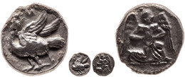 79 Mallos, Obol (0,62g), Ca. 425-385 V. Chr. Av: Kniende, Geflügelte Männliche Gestalt Mit Sonnenscheibe Nach Rechts. Re - Other & Unclassified