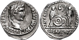 147 Augustus, 27 V. Chr.-14 N. Chr., Denar (3,85g), Lugdunum. Av: Kopf Nach Rechts, Darum Umschrift. Rev: Gaius Und Luci - Other & Unclassified