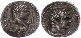 183 Phönizien, Tyros, Tetradrachme (12,81g), Caracalla, 213-217, Av: Kopf Nach Rechts, Rechts Keule, Darunter Adler Nach - Province