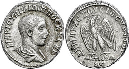 198 Syrien, Antiochia, Tetradrachme (12,15g), Philippus II., 244-247. Av: Büste Nach Rechts, Darum Umschrift. Rev: Stehe - Provinces Et Ateliers