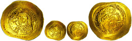 216 Constantinus IX., 1042-1055, Gold Histamenon Nomisma (4,39g), Konstantinopel. Av: Thronender Christus Von Vorn, Daru - Byzantines