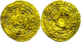 266 Fatimiden, Dinar (4,05g), Al-Mustansir, 427-487 AH (1036-1094), Wilkes 837, Schürfspur, Ss.  Ss - Islamiques