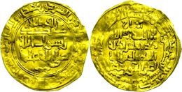 269 Abbasieden, Denar (6,11g), Al-Nahsir, 575-622 AH (1180-1225), Bagdad, Madinat Al Salam, Wellig, Ss.  Ss - Islamiques