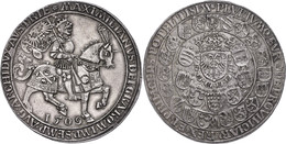 285 Doppelguldiner (61,73g), 1509, Maximilian I., Münzstätte Hall, Auf Die Kaiserkrönung. Av: Kaiser Mit Reichsfahne Zu  - Austria