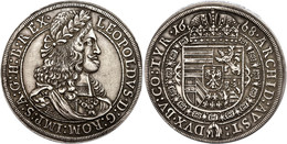 307 Taler, 1668, Leopold I., Hall, Löwenkopfschulter, Ss.  Ss - Autriche