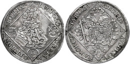 321 1/4 Taler, 1703, Leopold I., Kremnitz, Herinek 894, Kl. Kratzer Auf Dem Revers, Ss.  Ss - Autriche