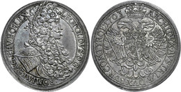 322 Taler, 1703, Leopold I., Wien, Herinek 602, Dav. 1001, Schöne Patina, Kl. Rf., Vz.  Vz - Autriche