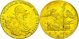 382 Friedrich D'or, 1797, A, Friedrich Wilhelm II., Olding 60, Fb. 2417, Schürfspuren/Kratzer, Randfehler, Ss-vz.  Ss-vz - Autres & Non Classés