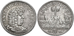 386 2/3 Taler (Palmbaumgulden), 1677, Johann Friedrich, Welter 1728, Leichte Prägeschwäche Am Rand, Ss+. - Other & Unclassified