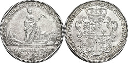 388 Taler, 1752, Georg II., Auf Die Ausbeute Der Grube "Lautenthals Glück", Welter 2566, Dav. 2099, Fassungsspuren, Rand - Other & Unclassified