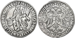 431 Taler, 1548, Georg III., Mit Titel Karl V., Dav. 9370, Kl. Rf. Und Schrötlingsfehler, Ss.  Ss - Autres & Non Classés