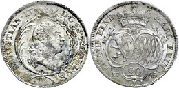 450 20 Kreuzer, 1765, Christian IV., Zweibrücken, Schuler 99, Vz-st.  Vz-st - Autres & Non Classés