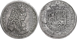 455 60 Kreuzer (Gulden), 1675, Philipp Wilhelm, Neuburg, Dav. 758, Kl. Schrötlingsfehler, Etwas Justiert, Ss+. - Other & Unclassified