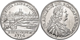 463 Konventionstaler, 1754, Mit Titel Von Franz I., 28,12 G, Dav. 2618, Berieben, Ss-vz.  Ss-vz - Autres & Non Classés