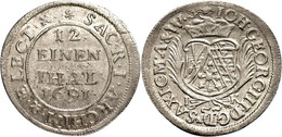 475 1/12 Taler, 1690, Johann Georg III., Rosette Mit Stiel, Kohl 295, Clauss/Kahnt 612, Vz-st.  Vz-st - Other & Unclassified