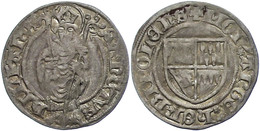 494 Groschen (2,15g), O.J.(1443-1455), Gottfried Schenk Von Limburg. Av: Wappen. Rev: St. Kilian. Saurma 1327, Ss.  Ss - Autres & Non Classés