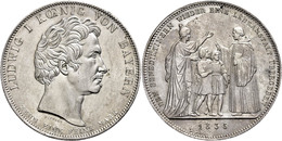 502 Geschichtstaler, 1835, Ludwig I., Benediktiner Lehranstalt, AKS 137, J. 52, Etwas Berieben, Vz.  Vz - Autres & Non Classés