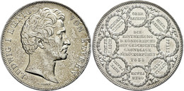 503 Geschichtsdoppeltaler, 1838, Ludwig I., Einteilung Des Königreichs, AKS 99, J. 67, Kl. Rf., Ss-vz.  Ss-vz - Autres & Non Classés