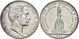 505 Geschichtsdoppeltaler, 1856, Maximilian II., Denkmal Maximilian II. In Lindau, AKS 167, J. 90, Kl. Randfehler Und Kr - Other & Unclassified