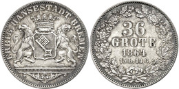 515 36 Grote, 1864, AKS 2, J. 25, Wz. Rf., Ss-vz.  Ss-vz - Bremen