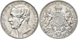 532 Taler, 1866, Georg V., AKS 144b, J. 96, Wz. Rf., Ss-vz.  Ss-vz - Hanover