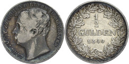 534 1/2 Gulden, 1840, Carl, AKS 13, Kl. Rf., F. Ss. - Autres & Non Classés