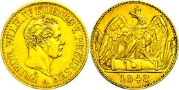 551 Doppelter Friedrich D'or, 1848, Friedrich Wilhelm IV., AKS 61, J. 113, Avers Berieben, Wz. Rf., Ss-vz.  Ss-vz - Autres & Non Classés