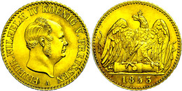 555 Friedrich D'or, 1853, Friedrich Wilhelm IV., AKS 64, J. 115, F. St. - Autres & Non Classés