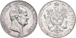 560 Doppeltaler, 1859, Friedrich Wilhelm IV., AKS 71, J. 86, Wz. Rf., Vz.  Vz - Autres & Non Classés