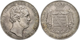 574 Doppeltaler, 1849, Friedrich August II., AKS 94, J. 78, Randfehler, Schöne Patina, Vz. Sehr Selten, Auflage Nur 1500 - Andere & Zonder Classificatie