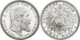 727 2 Mark, 1901, Wilhelm II., Kl. Rf., Kl. Kr., PP., Katalog: J. 174 PP - Other & Unclassified