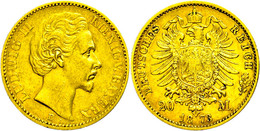 752 20 Mark, 1873, Ludwig II., Kl. Rf., Ss., Katalog: J. 194 Ss - Autres & Non Classés