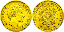 755 5 Mark, 1877, Ludwig II., Ss., Katalog: J. 195 Ss - Other & Unclassified