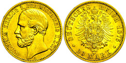 773 20 Mark, 1875, Wilhelm, Kl. Rf., Ss-vz., Katalog: J. 203 Ss - Autres & Non Classés