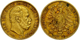 813 20 Mark, 1873 C, Wilhelm I., Belag, Ss., Katalog: J. 243C Ss - Autres & Non Classés